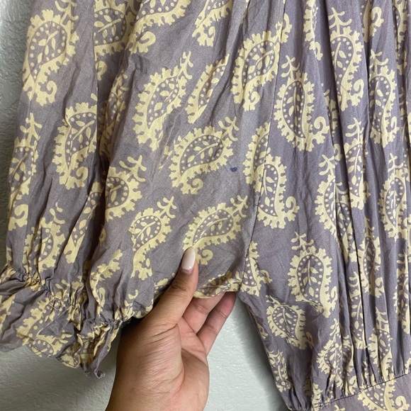 Charina Sarte Spade Mini Dress / Cream, Brown, Gray / Size Small *flaws* - Picture 7 of 9